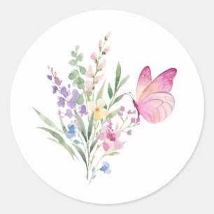 Adesivo Ramalhete de Flores Silvestres Aquarela com Borbol