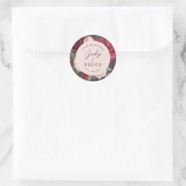 Adesivo Ramalhete de Noiva Rosa Romântico Personalizado