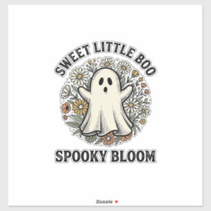 Adesivo Ramalho Floral de Fantasma Vintage Boo_1