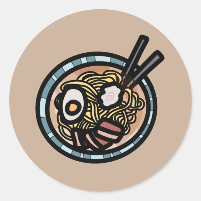 Adesivo Ramen ama japonês fofo (Frente)