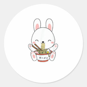 Adesivo Ramen Bunny Bowl para Kawaii Ramen Noodle Soup Lov