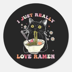 Adesivo Ramen Cat Anime Kawaii Clothes Otaku Clothing Mang