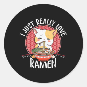 Adesivo Ramen Cat Anime Kawaii Japonês Gift Girls Officia