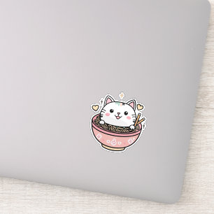 Adesivo Ramen Cat - Cute Kawaii