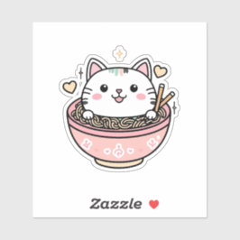 Adesivo Ramen Cat - Cute Kawaii