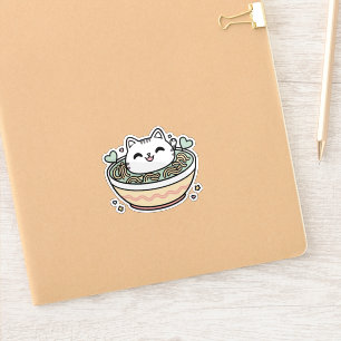 Adesivo Ramen Cat - Cute Kawaii