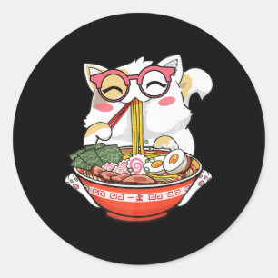 Adesivo Ramen Cat Kawaii Anime Comida Japonesa Girls Offic