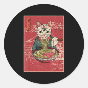 Adesivo Ramen Cat Kawaii Anime Comida Japonesa Girls Offic