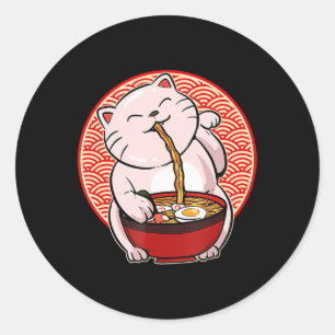 Adesivo Ramen Cat Kawaii Anime Comida Japonesa Merch Gifts