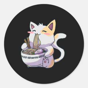 Adesivo Ramen Cat Kawaii Anime Gift Japonês