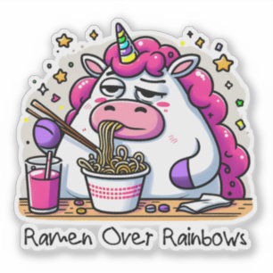 Adesivo Ramen de Comida Unicorn