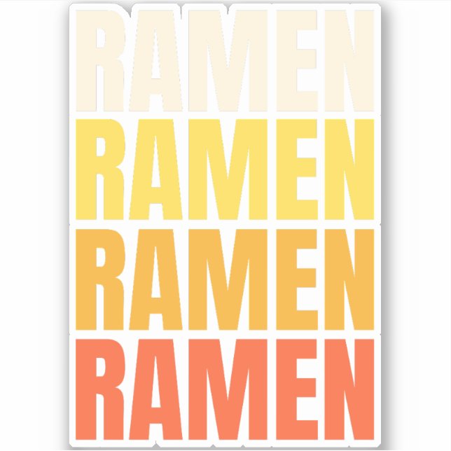 Adesivo Ramen design de texto (Frente)