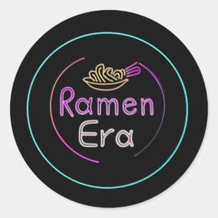 Adesivo RAMEN ERA, comida japonesa, ESTILO DE NEON
