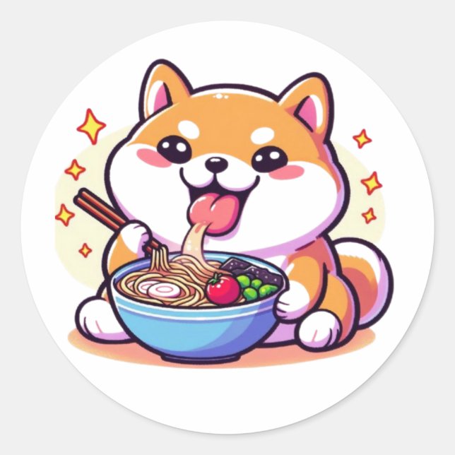 Adesivo Ramen-Loving Cat – Cute Japanese Food Art (Frente)