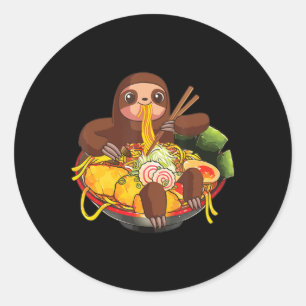 Adesivo Ramen Sloth Kawaii Anime Comidas Japonesas Oferece
