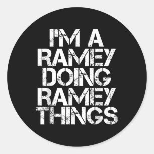 Adesivo Ramey Funny Surname Family Tree Birthday Reunião G