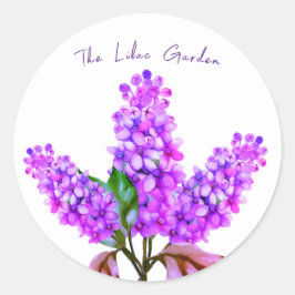 Adesivo Ramificação lilática de aquarela elegante