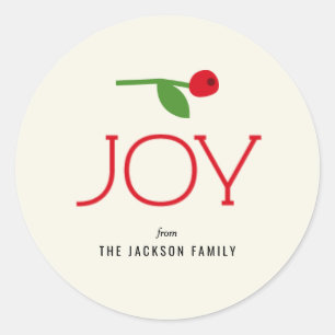 Adesivo Ramificação Simples de Joy Berry de Feriado