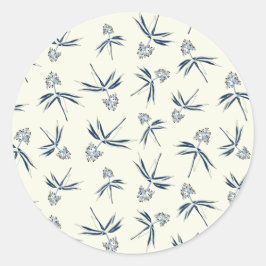 Adesivo Ramificações Azuis de Budding no creme - padrão pe