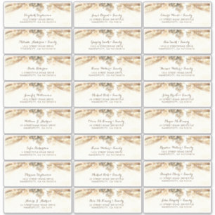 Adesivo Ramos de Árvore Rótulos de Endereço Convidado Indi