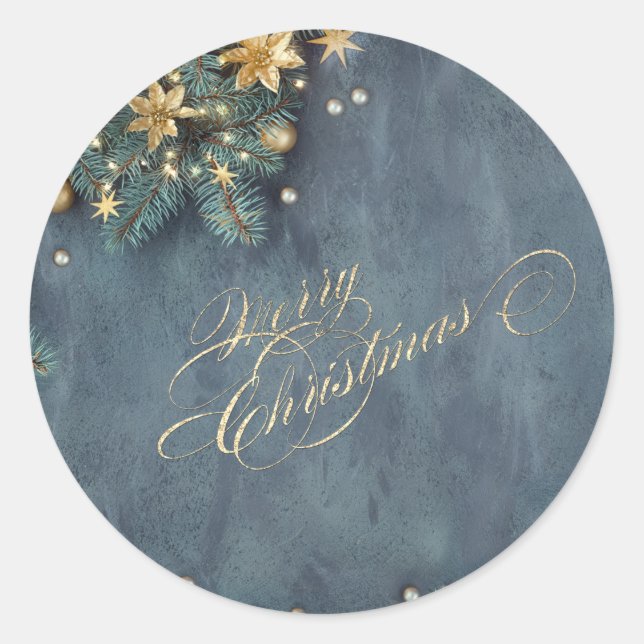 Adesivo Ramos de Pinheiro de Natal, Feliz Natal (Frente)