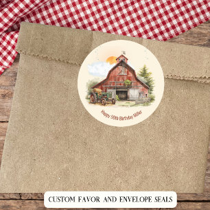 Adesivo Rancho de Fazendas Rustic 50th Birthday