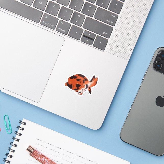 Adesivo Ranchu goldfish sticker (Notebook com iPhone)