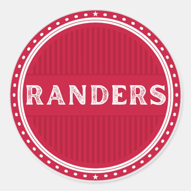 Adesivo Randers City Pride Emblem – Danish Identity (Frente)