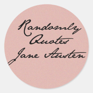 Adesivo Randomicamente cita Jane Austen Stickers