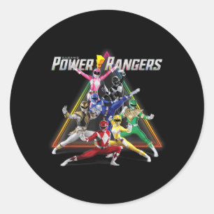 Adesivo Rangers do Arco-íris Pirâmide Retro Ação retrato