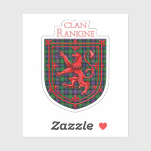 Adesivo Rankine Tartan Scottish Xadrez Lion Rampant