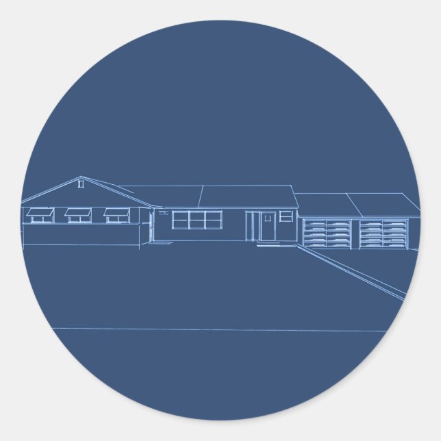 Adesivo Ranking Style House: Impressão azul (Frente)