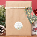 Adesivo Ranúculo Branco Romântico de Aquarela<br><div class="desc">Esta etiqueta romântica do autocolante floral apresenta um fundo branco simples e elegante com flores ranunculus de cor aquosa. Um delicado buquê de ranúnculo e verde é ilustrado no fundo. Os nomes de exemplo de um novo casal e data de casamento são impressos acima. Você pode personalizar os adesivos para...</div>