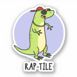Adesivo Rap Funny Reptile Lizard Pun
