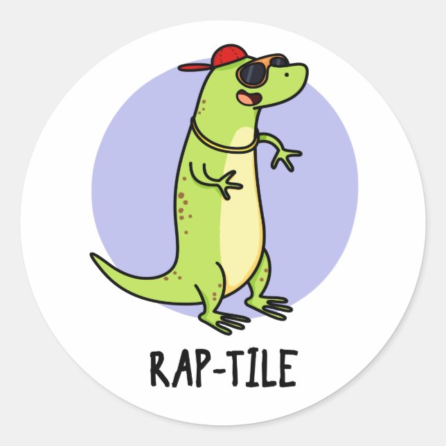 Adesivo Rap Funny Reptile Lizard Pun (Frente)
