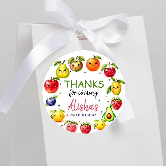 Adesivo Rapariga Bela Fruta Aniversário (Criador carregado)