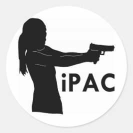 Adesivo Rapariga com iPac de Armas