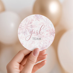 Adesivo Rapariga da Equipe de Revelação do Gênero Floco de