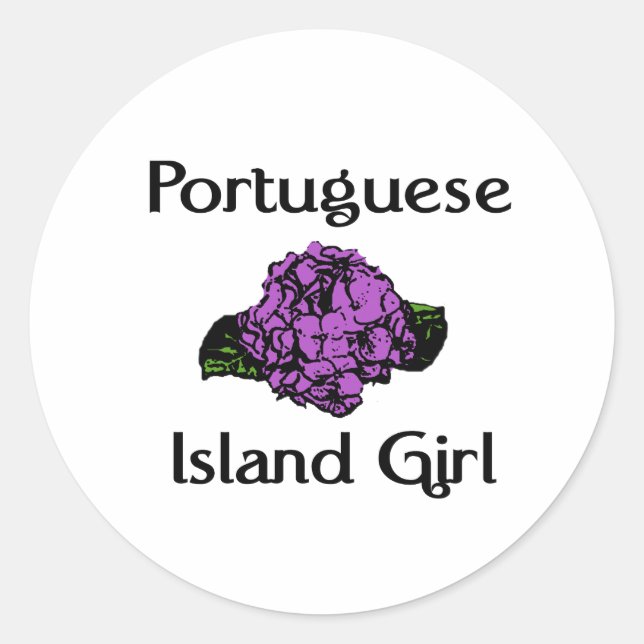 Adesivo Rapariga da Ilha Portuguesa ~ Hydrangea (Frente)