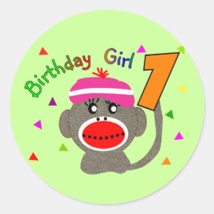Adesivo Rapariga de aniversário de 1 ano