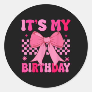 Adesivo Rapariga de aniversário Rosa Coquette Aestética Ar