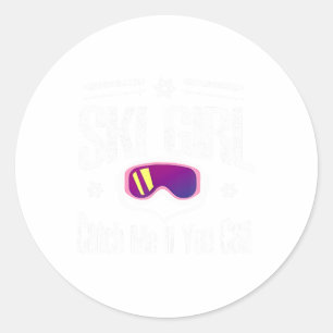 Adesivo Rapariga de Esqui Me Pegue Se Puder