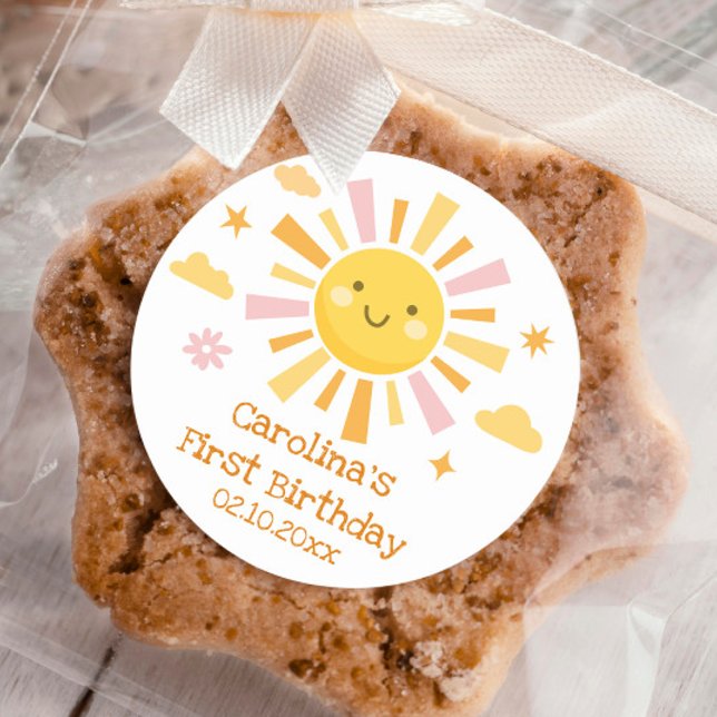 Adesivo Rapariga de Festa de primeiro aniversario Sol (Criador carregado)