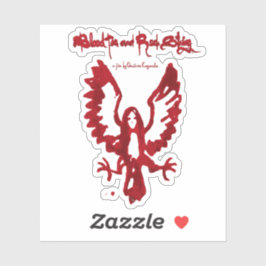 Adesivo Rapariga de Pássaro Sanguíneo do Chá Sanguíneo e C