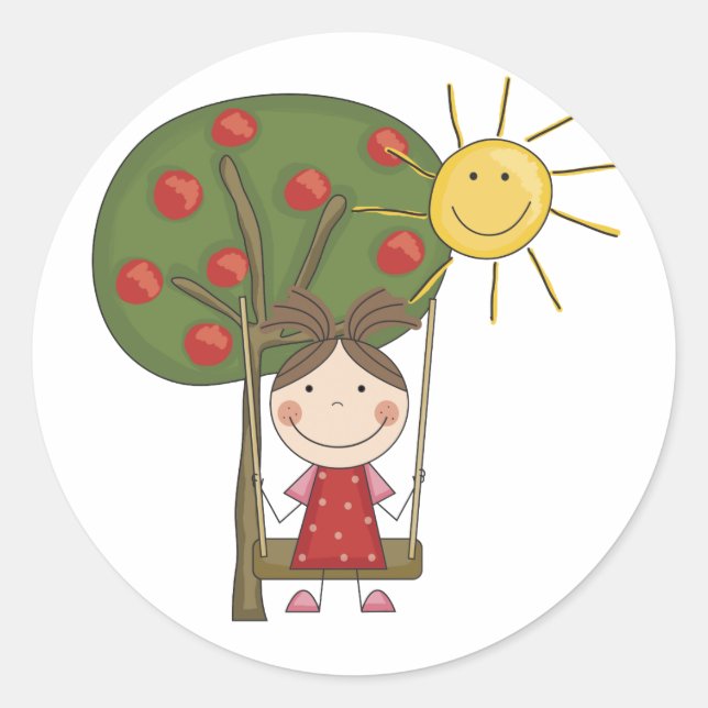 Adesivo Rapariga em T-shirts e presentes (Frente)