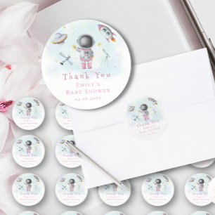 Adesivo Rapariga espacial Astronauta rockstars cor-de-rosa