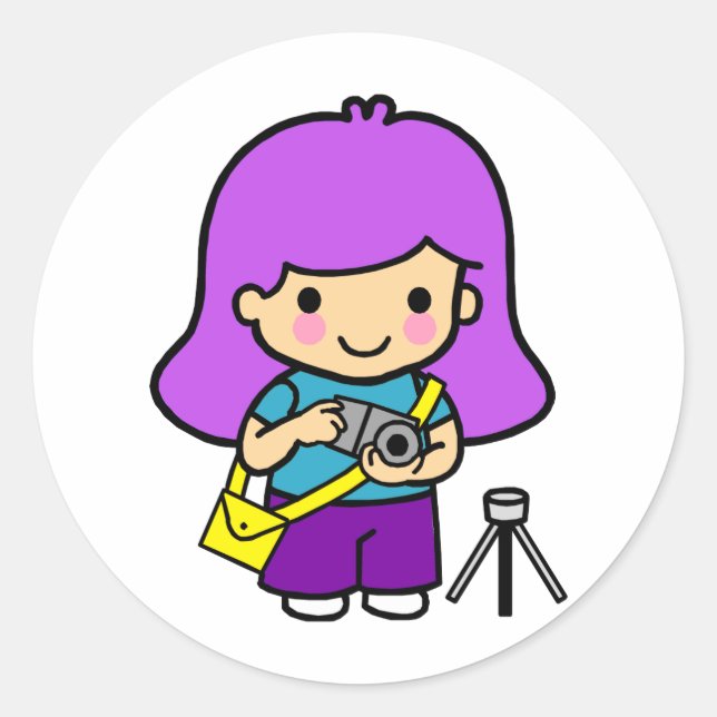 Adesivo Rapariga Fotógrafa (Frente)