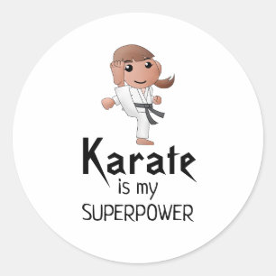 Adesivo Rapariga - Karate é o meu superpoder