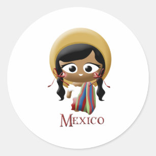 Adesivo Rapariga Mexicana
