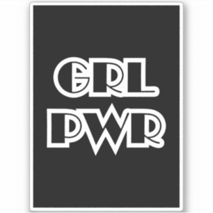 Adesivo Rapariga Power, Grl Pwr